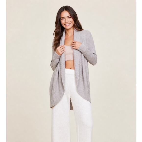 Barefoot Dreams Sweaters - Barefoot Dreams Beach Rock CozyChic Lite Circle Cardigan Soft Cozy Neutral XS/S